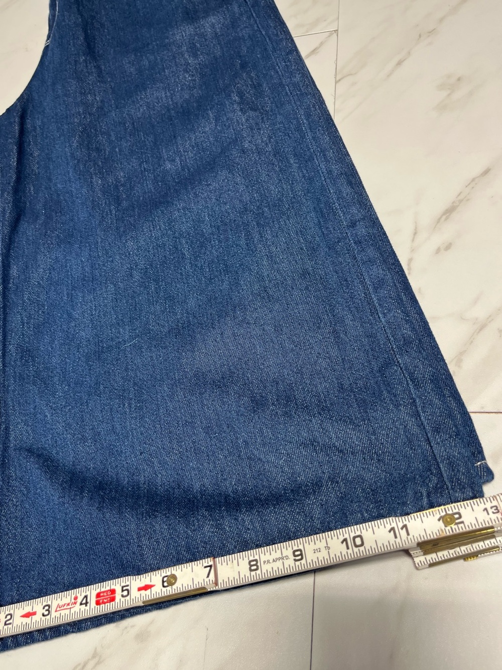 Old Navy Baggy Wide-Leg Culotte Jeans Blue Drapey Denim size 10 - Picture 10 of 10